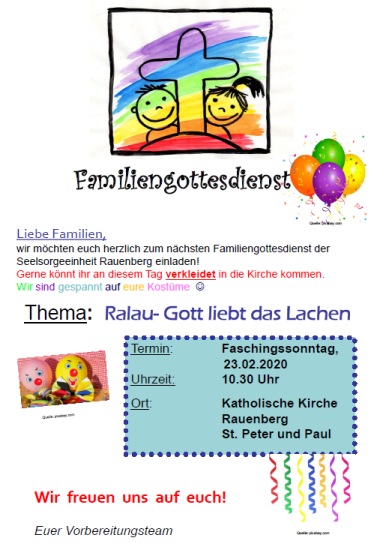 Einladung Kindergottesdienst