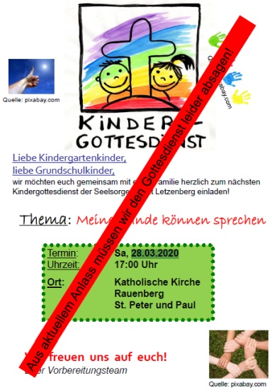 Einladung Kindergottesdienst