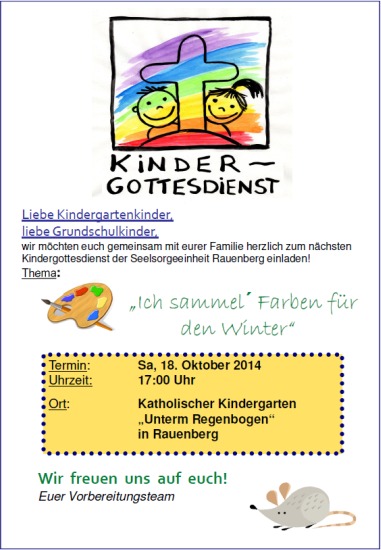 Einladung Kindergottesdienst