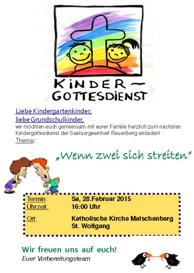 Einladung Kindergottesdienst
