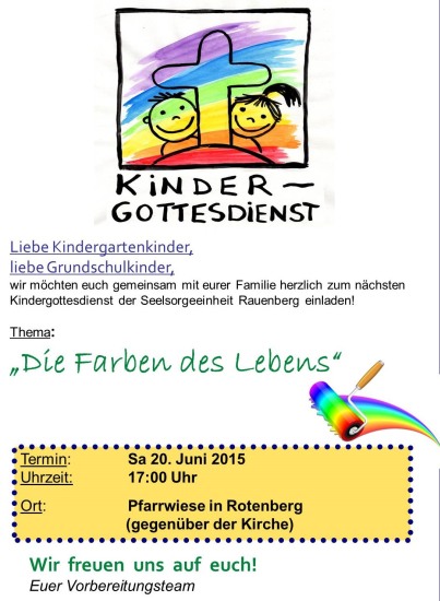 Einladung Kindergottesdienst