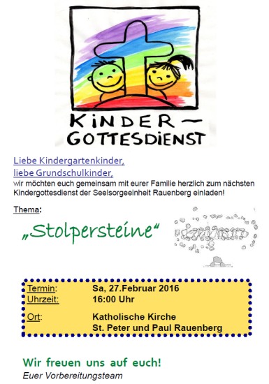 Einladung Kindergottesdienst