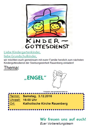 Einladung Kindergottesdienst