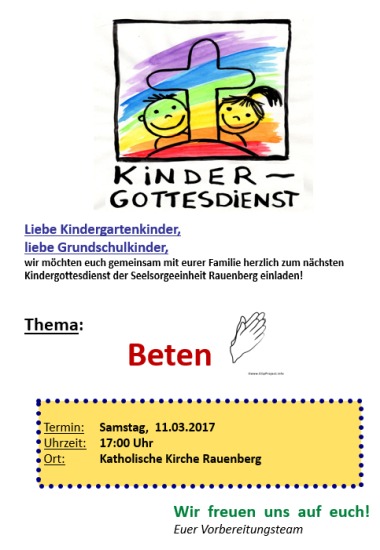 Einladung Kindergottesdienst