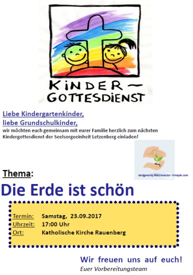 Einladung Kindergottesdienst