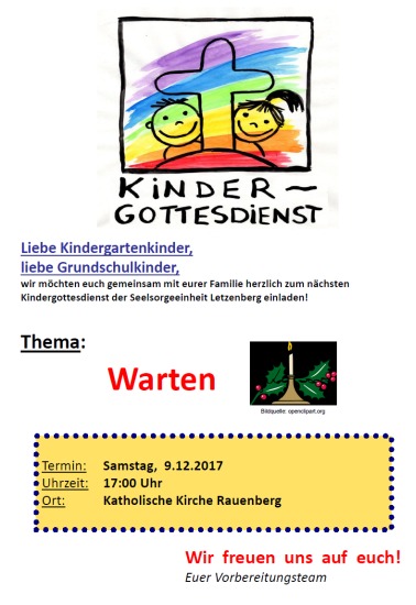 Einladung Kindergottesdienst