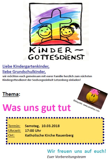 Einladung Kindergottesdienst