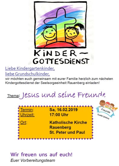 Einladung Kindergottesdienst
