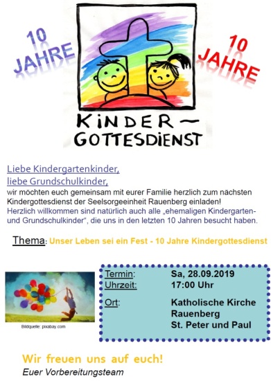 Einladung Kindergottesdienst