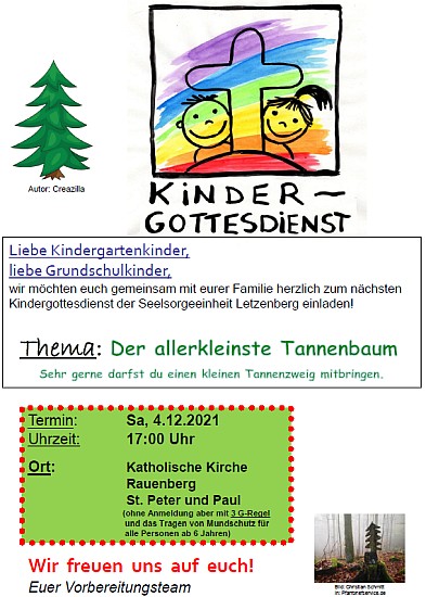 Einladung Kindergottesdienst