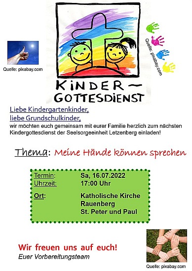 Einladung Kindergottesdienst