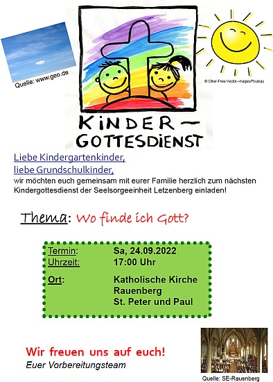 Einladung Kindergottesdienst