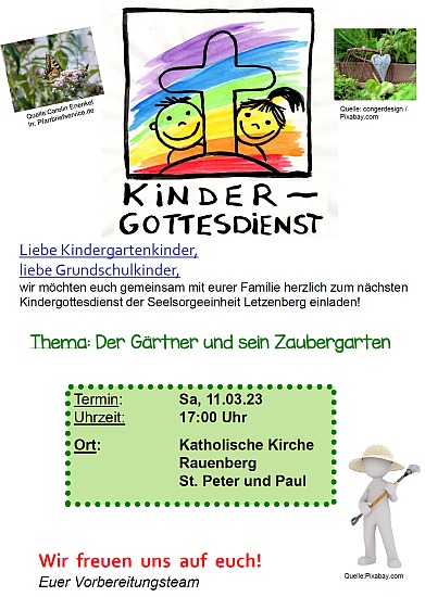 Einladung Kindergottesdienst