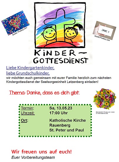 Einladung Kindergottesdienst