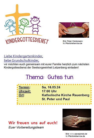Einladung Kindergottesdienst