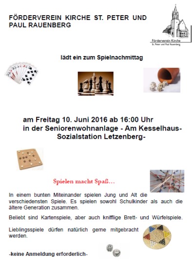 Spielenachmittag