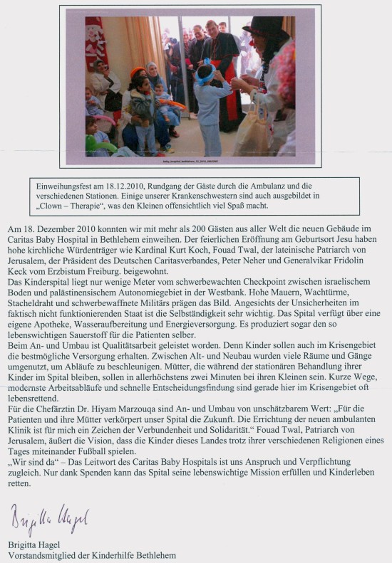 Kinderhilfe Bethlehem