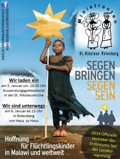 Ankündigung Sternsingeraktion 2014